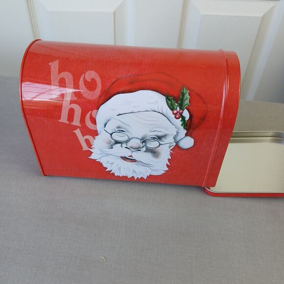 Santa's Mailbox 8.5"x6.25"x4" Letters to Santa enchanted red tin with flag - Picture 4 of 14